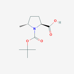 molecular formula C11H19NO4 B069042 (2S,5R)-N-Boc-5-甲基吡咯烷-2-羧酸 CAS No. 160033-52-3