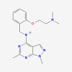 N-[[2-[2-(dimethylamino)ethoxy]phenyl]methyl]-1,6-dimethylpyrazolo[3,4-d]pyrimidin-4-amine