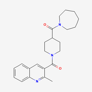 molecular formula C23H29N3O2 B6904214 Azepan-1-yl-[1-(2-methylquinoline-3-carbonyl)piperidin-4-yl]methanone 