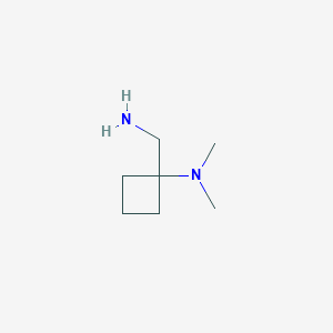 molecular formula C7H16N2 B069046 1-(氨甲基)-N,N-二甲基环丁胺 CAS No. 176445-78-6
