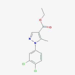 molecular formula C13H12Cl2N2O2 B069057 ethyl 1-(3,4-dichlorophenyl)-5-methyl-1H-pyrazole-4-carboxylate CAS No. 175135-70-3