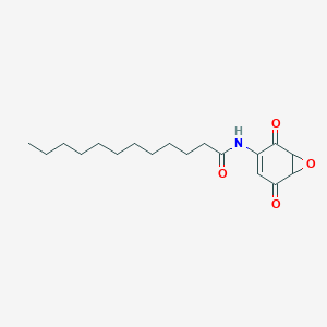 B069066 N-(2,5-Dioxo-7-oxabicyclo[4.1.0]hept-3-en-3-yl)dodecanamide CAS No. 163972-12-1