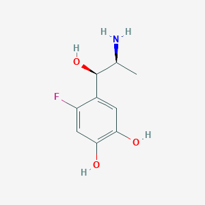 B069067 4-[(1R,2S)-2-Amino-1-hydroxypropyl]-5-fluorobenzene-1,2-diol CAS No. 179899-84-4