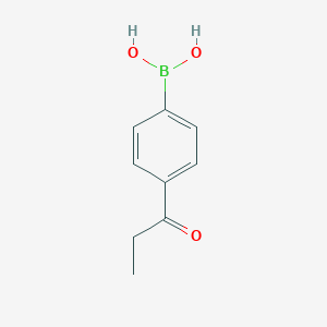 molecular formula C9H11BO3 B069098 (4-丙酰基苯基)硼酸 CAS No. 186498-36-2