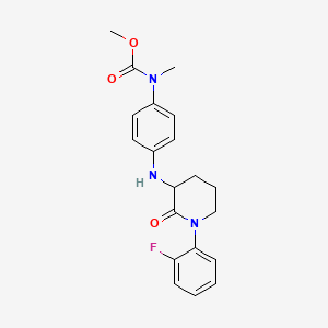 molecular formula C20H22FN3O3 B6910298 methyl N-[4-[[1-(2-fluorophenyl)-2-oxopiperidin-3-yl]amino]phenyl]-N-methylcarbamate 