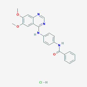 B069107 N-[4-[(6,7-Dimethoxy-4-quinazolinyl)amino]phenyl]benzamide hydrochloride CAS No. 179247-42-8