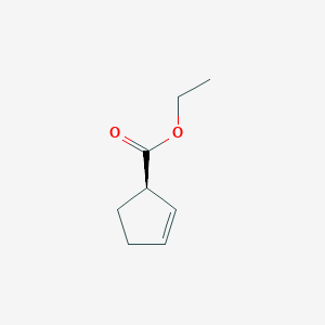 B069109 (1R)-2-Cyclopentene-1-carboxylic acid ethyl ester CAS No. 162084-63-1