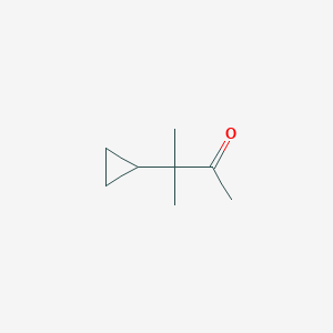 molecular formula C8H14O B069126 3-Cyclopropyl-3-methylbutan-2-one CAS No. 161236-98-2