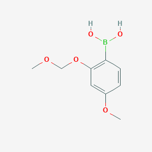 molecular formula C9H13BO5 B069131 [4-Methoxy-2-(methoxymethoxy)phenyl]boronic acid CAS No. 183474-23-9