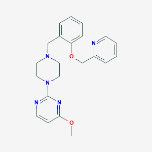 4-Methoxy-2-[4-[[2-(pyridin-2-ylmethoxy)phenyl]methyl]piperazin-1-yl]pyrimidine