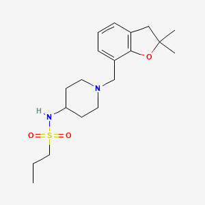 N-[1-[(2,2-dimethyl-3H-1-benzofuran-7-yl)methyl]piperidin-4-yl]propane-1-sulfonamide