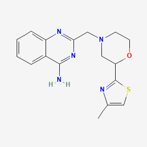 2-[[2-(4-Methyl-1,3-thiazol-2-yl)morpholin-4-yl]methyl]quinazolin-4-amine