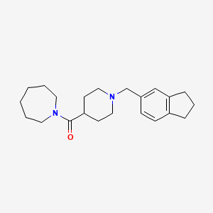 molecular formula C22H32N2O B6913176 azepan-1-yl-[1-(2,3-dihydro-1H-inden-5-ylmethyl)piperidin-4-yl]methanone 