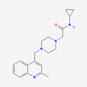 N-cyclopropyl-2-[4-[(2-methylquinolin-4-yl)methyl]piperazin-1-yl]acetamide