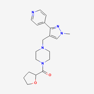 [4-[(1-Methyl-3-pyridin-4-ylpyrazol-4-yl)methyl]piperazin-1-yl]-(oxolan-2-yl)methanone