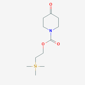 molecular formula C11H21NO3Si B069138 4-氧代哌啶-1-羧酸2-(三甲基甲硅烷基)乙酯 CAS No. 181701-30-4