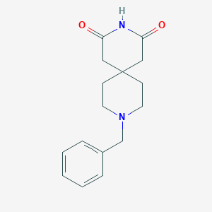 molecular formula C16H20N2O2 B069140 9-Benzyl-3,9-diazaspiro[5.5]undecane-2,4-dione CAS No. 189333-48-0