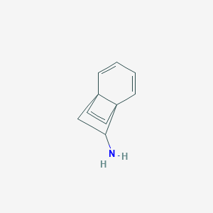 molecular formula C10H11N B069145 Tricyclo[4.2.2.0~1,6~]deca-2,4,9-trien-7-amine CAS No. 172016-29-4