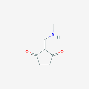 molecular formula C7H9NO2 B069153 2-(Methylaminomethylidene)cyclopentane-1,3-dione CAS No. 193472-62-7