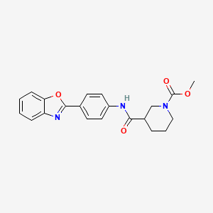 molecular formula C21H21N3O4 B6915330 Methyl 3-[[4-(1,3-benzoxazol-2-yl)phenyl]carbamoyl]piperidine-1-carboxylate 