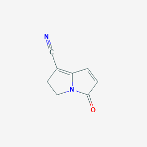 5-Oxo-3,5-dihydro-2H-pyrrolizine-1-carbonitrile