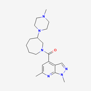 (1,6-Dimethylpyrazolo[3,4-b]pyridin-4-yl)-[3-(4-methylpiperazin-1-yl)azepan-1-yl]methanone