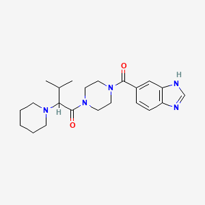 1-[4-(3H-benzimidazole-5-carbonyl)piperazin-1-yl]-3-methyl-2-piperidin-1-ylbutan-1-one