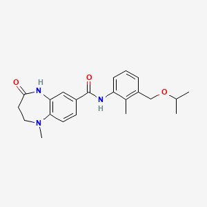 1-methyl-N-[2-methyl-3-(propan-2-yloxymethyl)phenyl]-4-oxo-3,5-dihydro-2H-1,5-benzodiazepine-7-carboxamide