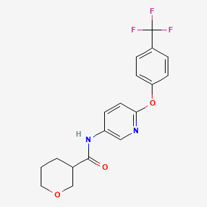 N-[6-[4-(trifluoromethyl)phenoxy]pyridin-3-yl]oxane-3-carboxamide