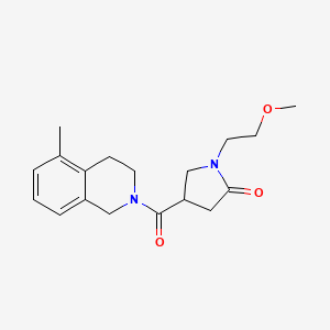 1-(2-methoxyethyl)-4-(5-methyl-3,4-dihydro-1H-isoquinoline-2-carbonyl)pyrrolidin-2-one