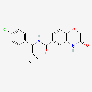 N-[(4-chlorophenyl)-cyclobutylmethyl]-3-oxo-4H-1,4-benzoxazine-6-carboxamide