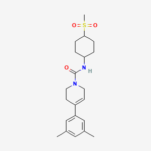 4-(3,5-dimethylphenyl)-N-(4-methylsulfonylcyclohexyl)-3,6-dihydro-2H-pyridine-1-carboxamide