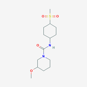 3-methoxy-N-(4-methylsulfonylcyclohexyl)piperidine-1-carboxamide