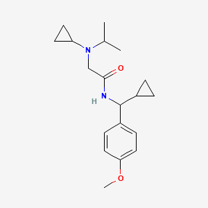 N-[cyclopropyl-(4-methoxyphenyl)methyl]-2-[cyclopropyl(propan-2-yl)amino]acetamide