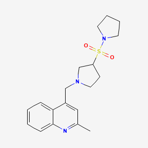 2-Methyl-4-[(3-pyrrolidin-1-ylsulfonylpyrrolidin-1-yl)methyl]quinoline