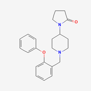 1-[1-[(2-Phenoxyphenyl)methyl]piperidin-4-yl]pyrrolidin-2-one