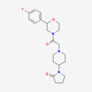 1-[1-[2-[2-(4-Fluorophenyl)morpholin-4-yl]-2-oxoethyl]piperidin-4-yl]pyrrolidin-2-one