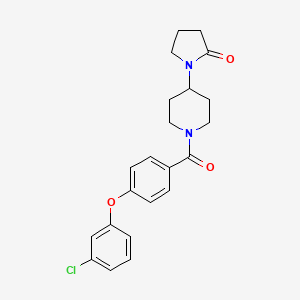 1-[1-[4-(3-Chlorophenoxy)benzoyl]piperidin-4-yl]pyrrolidin-2-one