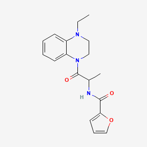 N-[1-(4-ethyl-2,3-dihydroquinoxalin-1-yl)-1-oxopropan-2-yl]furan-2-carboxamide