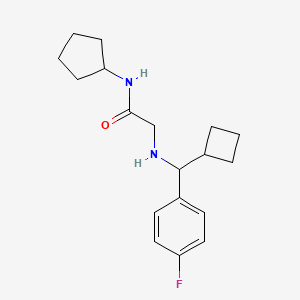 2-[[cyclobutyl-(4-fluorophenyl)methyl]amino]-N-cyclopentylacetamide