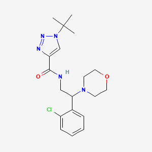 1-tert-butyl-N-[2-(2-chlorophenyl)-2-morpholin-4-ylethyl]triazole-4-carboxamide