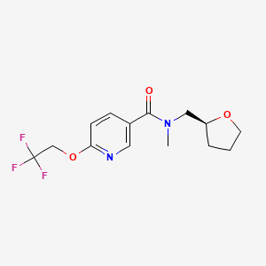 N-methyl-N-[[(2S)-oxolan-2-yl]methyl]-6-(2,2,2-trifluoroethoxy)pyridine-3-carboxamide