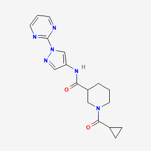 1-(cyclopropanecarbonyl)-N-(1-pyrimidin-2-ylpyrazol-4-yl)piperidine-3-carboxamide