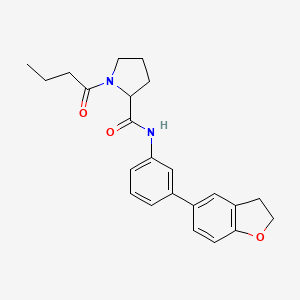 1-butanoyl-N-[3-(2,3-dihydro-1-benzofuran-5-yl)phenyl]pyrrolidine-2-carboxamide