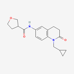 N-[1-(cyclopropylmethyl)-2-oxo-3,4-dihydroquinolin-6-yl]oxolane-3-carboxamide