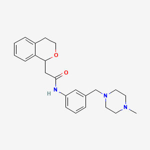 2-(3,4-dihydro-1H-isochromen-1-yl)-N-[3-[(4-methylpiperazin-1-yl)methyl]phenyl]acetamide