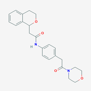 2-(3,4-dihydro-1H-isochromen-1-yl)-N-[4-(2-morpholin-4-yl-2-oxoethyl)phenyl]acetamide