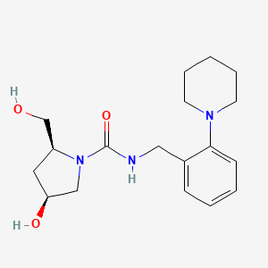 (2S,4S)-4-hydroxy-2-(hydroxymethyl)-N-[(2-piperidin-1-ylphenyl)methyl]pyrrolidine-1-carboxamide