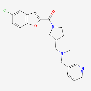 (5-Chloro-1-benzofuran-2-yl)-[3-[[methyl(pyridin-3-ylmethyl)amino]methyl]pyrrolidin-1-yl]methanone