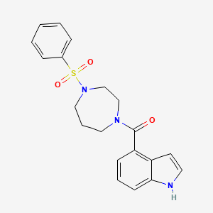 [4-(benzenesulfonyl)-1,4-diazepan-1-yl]-(1H-indol-4-yl)methanone